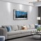 Family Canvas Wall Art - Navy Blue Decor - Family Word Sign - Modern Canvas Prints for Bedroom & Living Room